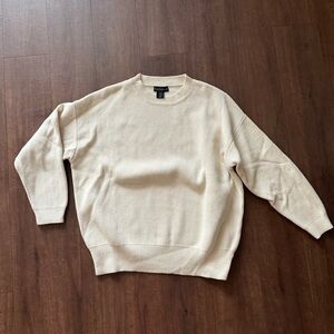House of Harlow Cotton Cream Sweater